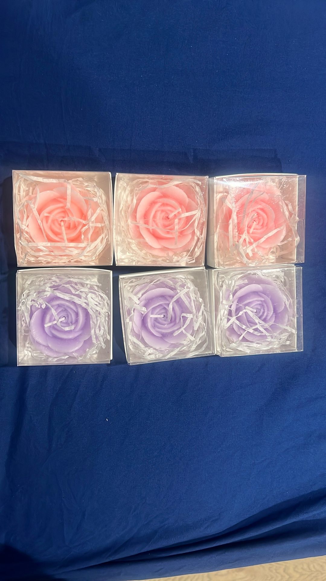 6pk Rose Wax Candles