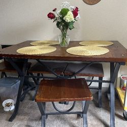 Wood Table w/4 Stools $40 OBO