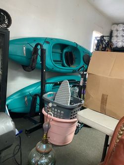 Lifetime Kayaks on Storage Rack – Set of 2