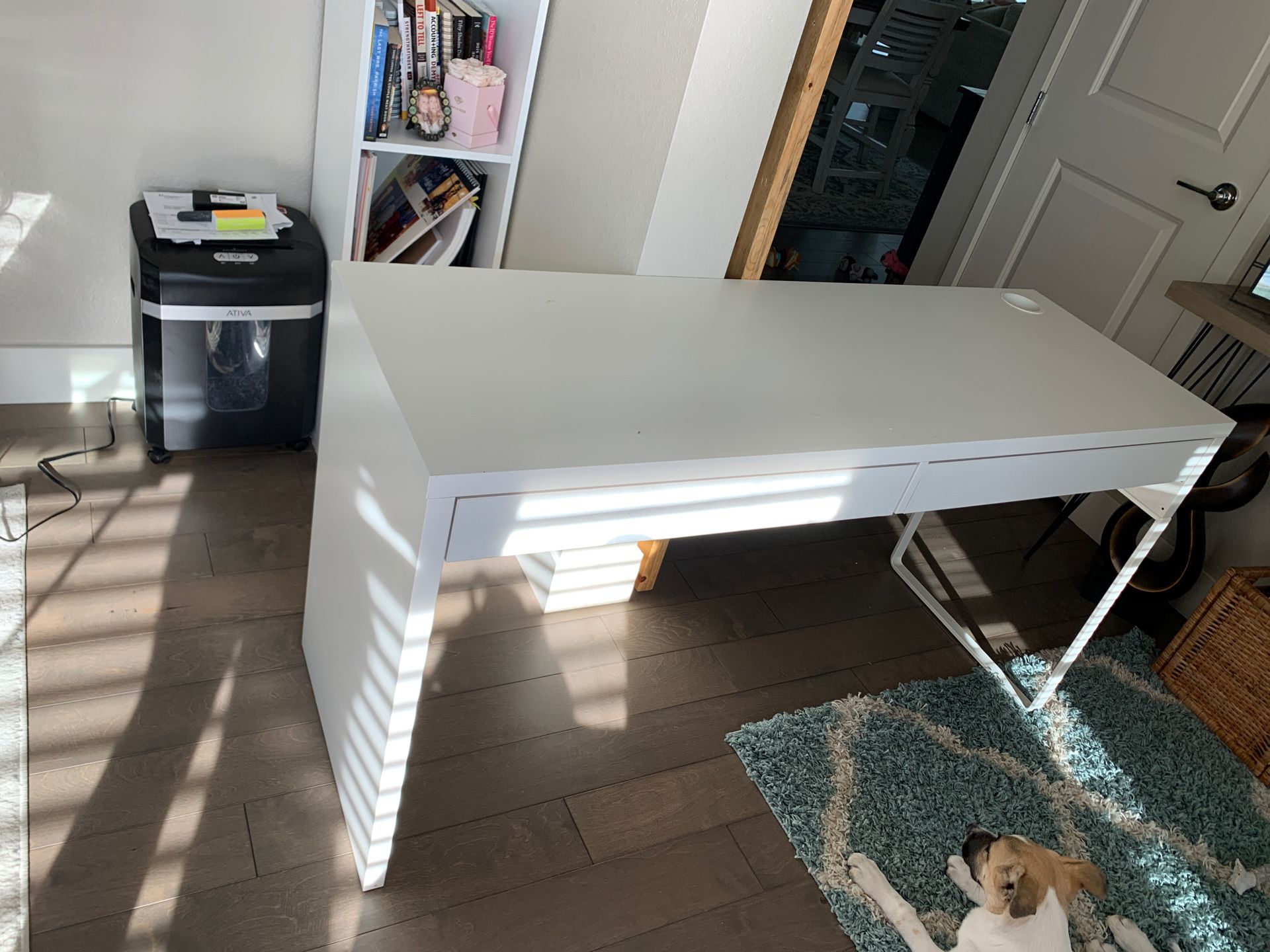 White IKEA Desk