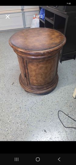 End table storage cabinet