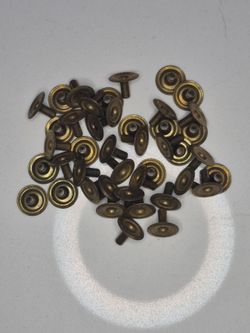 43 Sets DOT 3/8 in Gold Single Cap Tubular Rivets Leathercraft Hardware