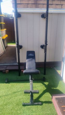 Space saving foldable weight rack system in great condition