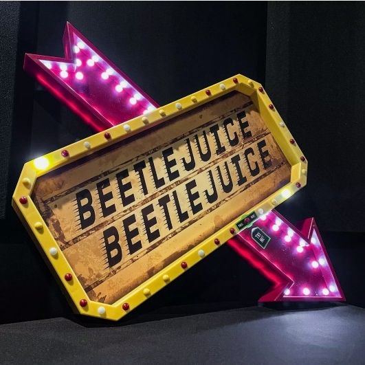 Beetlejuice LED Light Up Marquee Sign New