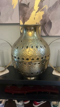 Vase and two candle holders