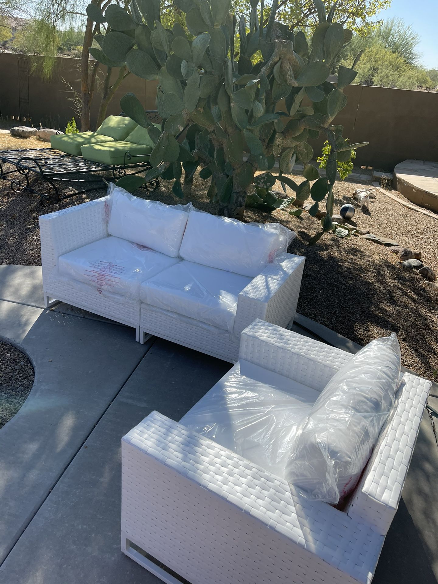 Patio Couch And Club Chair. Brand New. Clearing out All Of My Staging Furniture