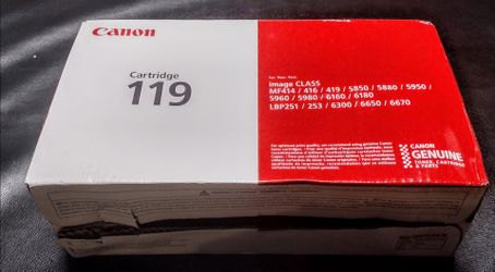 New Sealed Genuine Canon 119 Black Standard Yield Toner Cartridge **Damaged Box**