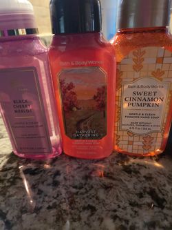 Bath & Body works new foam soaps. Each