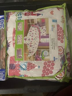 5pc Castle Girls Bedding Set