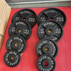 New pair of 10,25,35,45lb iron olympic plates. All new in box 📦 $230