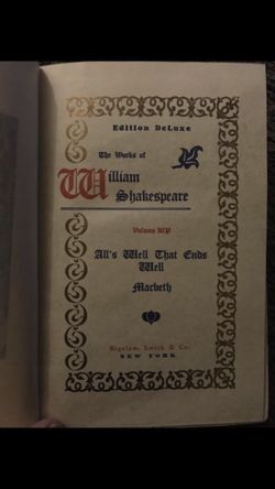 book 1909 William Shakespeare Macbeth