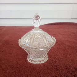 Vintage 1970s Crystal Candy Dish

