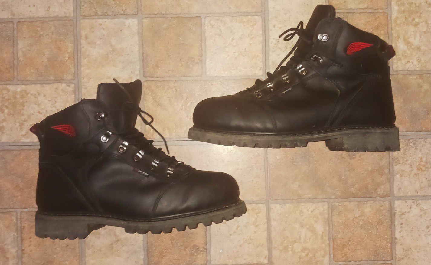 BLACK REDWING/ STEAL TOE BOOTS/#10