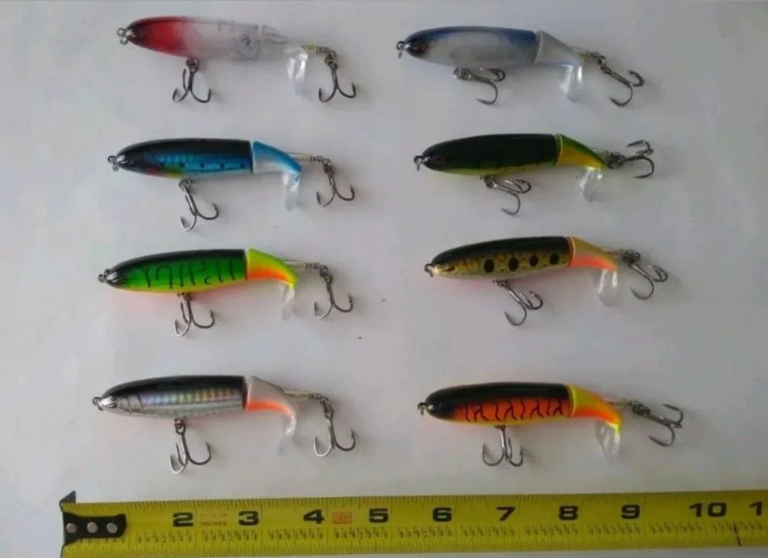 Soft Rotating Tail Fishing Lures 8-pack Lot