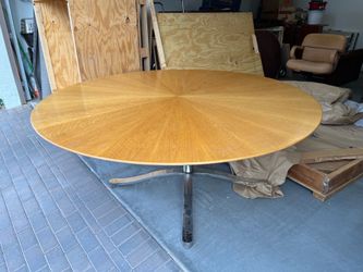 Dining Table - Steel and Solid Wood