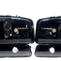 HEADLIGHTS FOR 99-07 GMC SIERRA/YUKON PAIR LED DRL