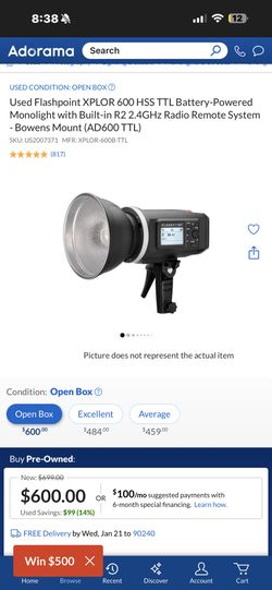 Flashpoint Xplor 600 HSS TTL