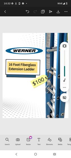 WERNER 16 FT EXTENSION LADDER