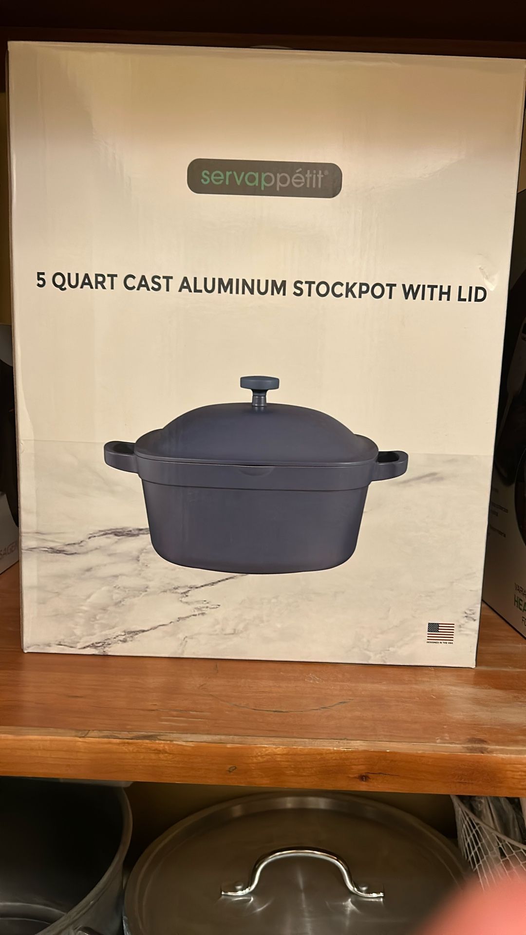 5quart Cast Aluminum Stockpot With Lid