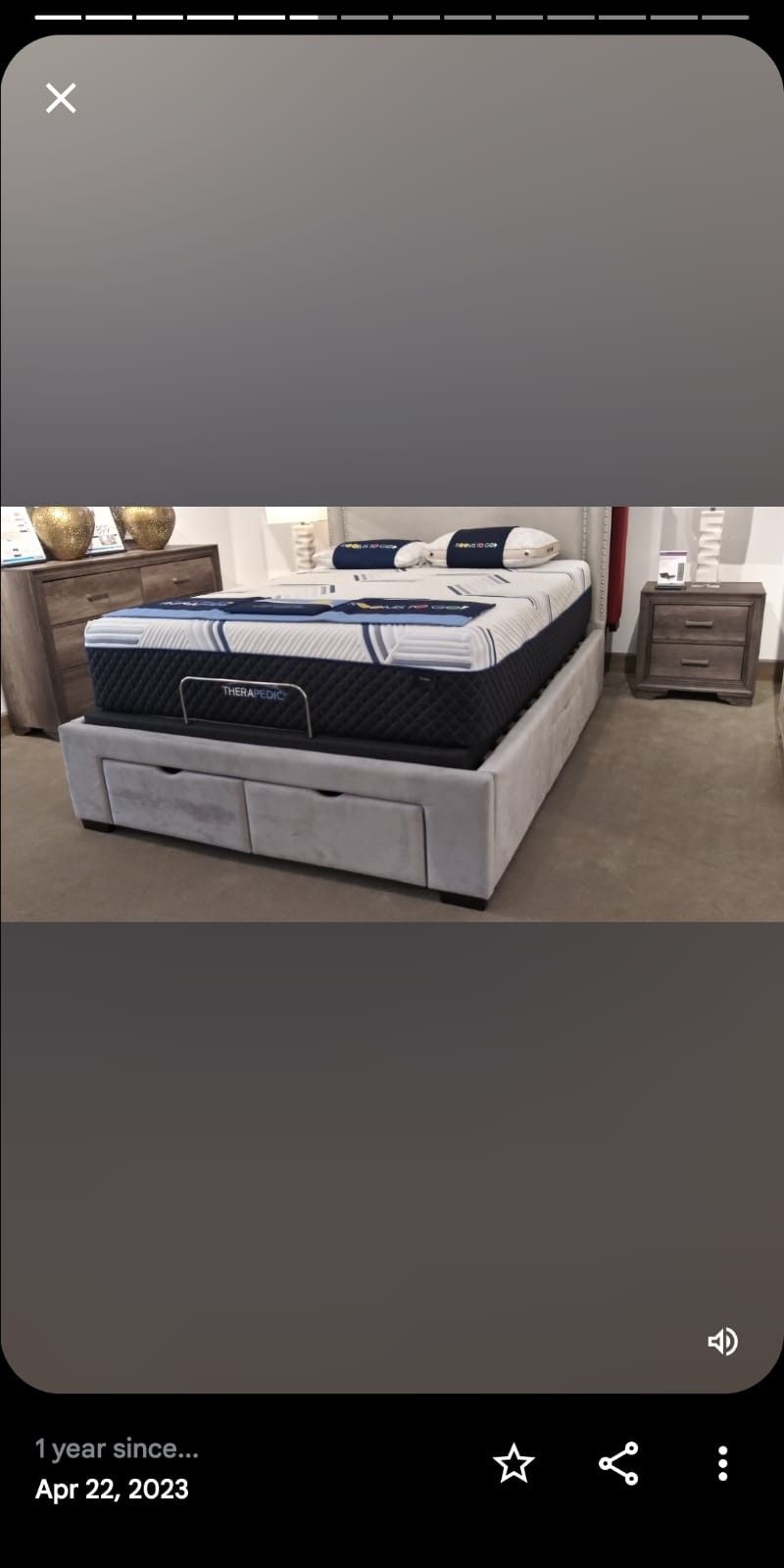 Queen Therapedic Hybrid Bedroom set. Nightstand and Dresser with mirror. (2 sets available)
