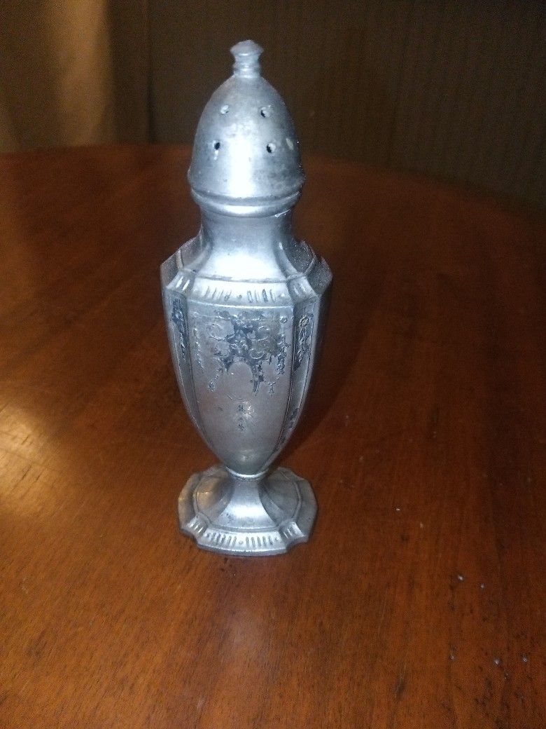 ANTIQUE SILVER PLATED SALT SHAKER