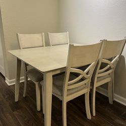 Grey Dining Table & 4 Chairs 