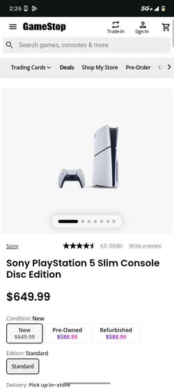 PS5 Slim disc edition
