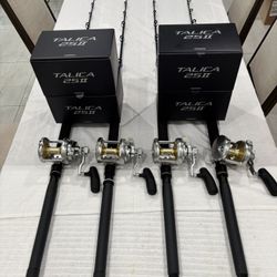New Shimano Talica 25A 2 Speed on Custom 6’0” 30-50lb AFTCO Roller Tip