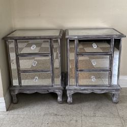 Mirrored End Tables 