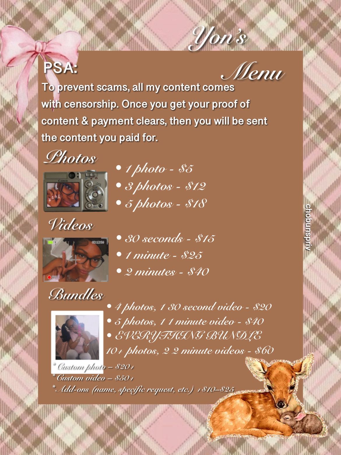 content menu