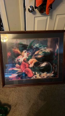 Large Framed Abstract Art Print