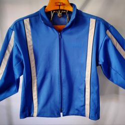 Vintage Japanese Track Jacket Men S Blue White Stripe Zip Up Retro Streetwear

