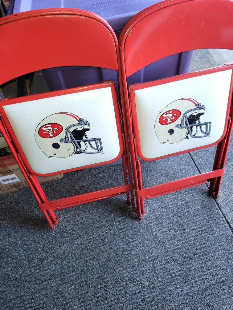 Vintage 49ers Locker Room Chairs