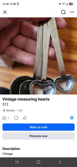 Vintage measuring hearts