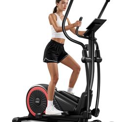 UMAY Elliptical Exercise Machine with 15.5" Stride & Heart Rate Grips, Silent Magnetic Elliptical Trainer for Home with 16 Levels Resistance