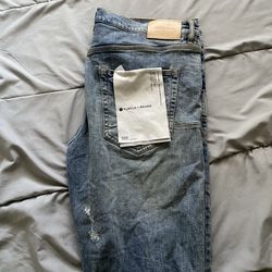 Authentic Purple Designer Jeans Jean blue size 38 and black glare is size 36 both good condition never worn only black