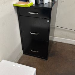 Black File Cabinet 