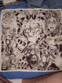 Prison art on bandana