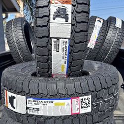 285/70/17 FALKEN At4W 4 New Tires Installed And Balanced 