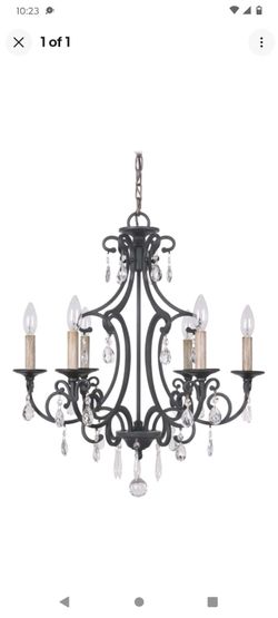 Lighting 38926-MBK Bentley - Six Light Chandelier brand new