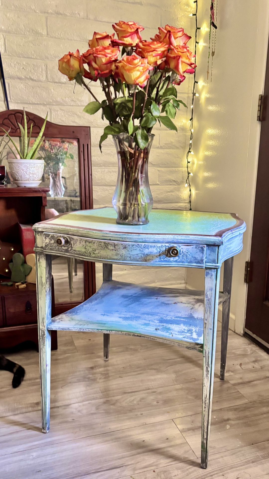 Shabby chic vintage side table