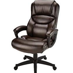 Brown Leather Desk Chair - Silla De Escritorio En Cuero  