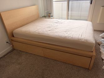 IKEA Full Bed with drawers underneath