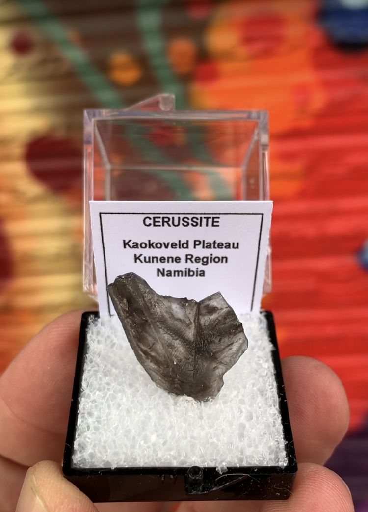 Zebra-Stripe Cerussite Specimen In Acrylic Display Perky Box