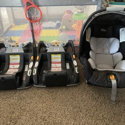 Chico Key Fit 30 Car seat With Infant Insert And 2 Bases 