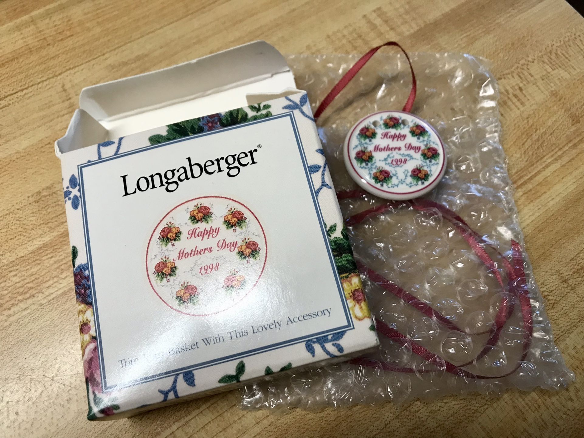 Longaberger Mother’s Day Tie On