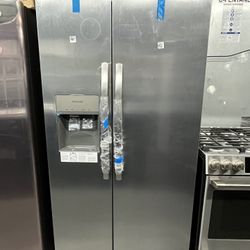 Frigidaire Side By Side Refrigerator Ice And Water New Open Box 