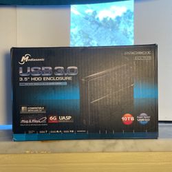 Mediasonic Usb 3.0 3.5" Sata Hard Drive Enclosure with Aluminum Body Support Hdl-su3