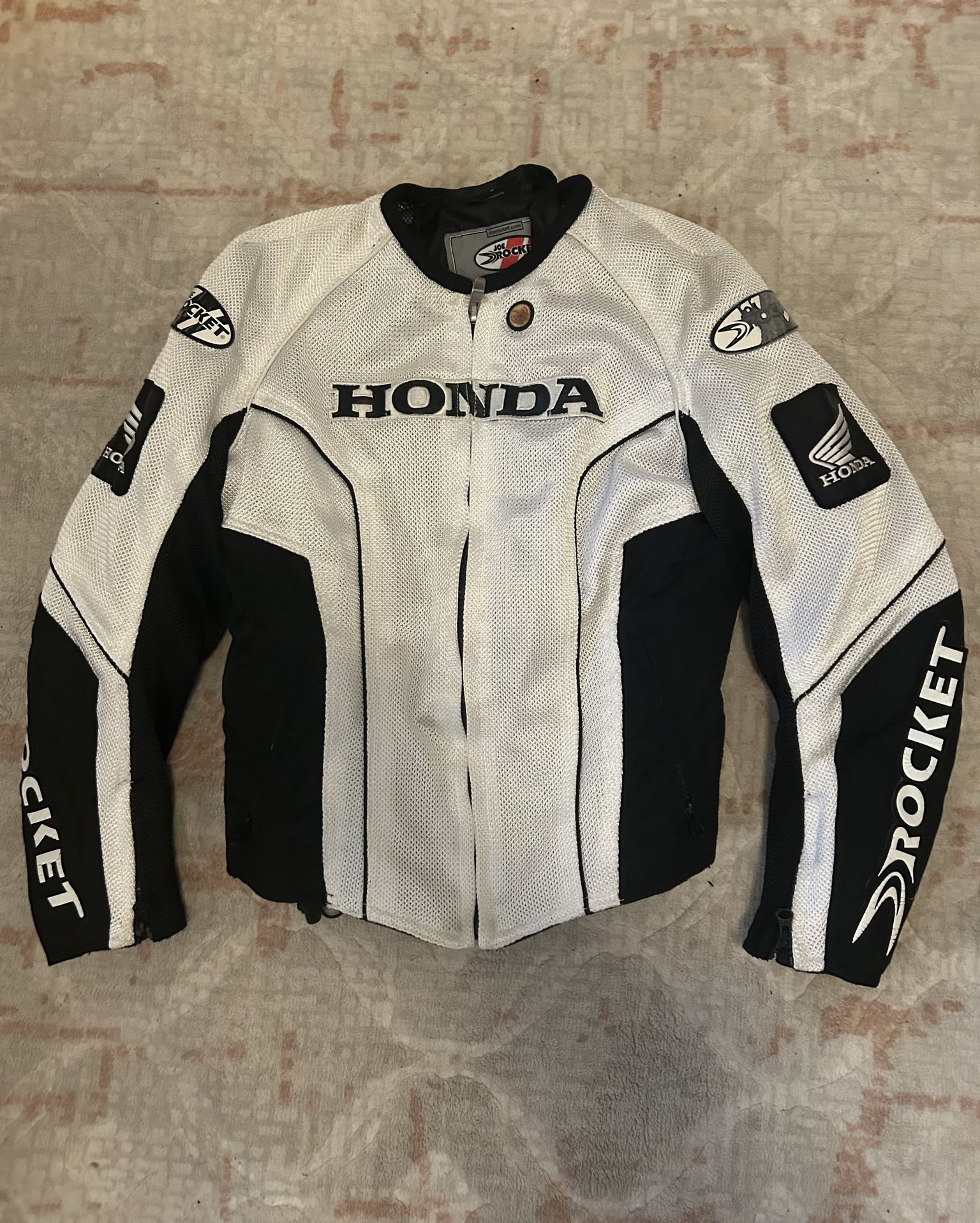 Joe Rocket Vintage Honda Motorcycle Jacket Women Sz S Full Zip Up w/ Mesh Liner
