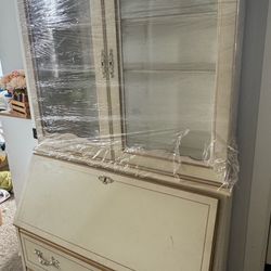 Antique Victorian Style Writing Desk Cabinet